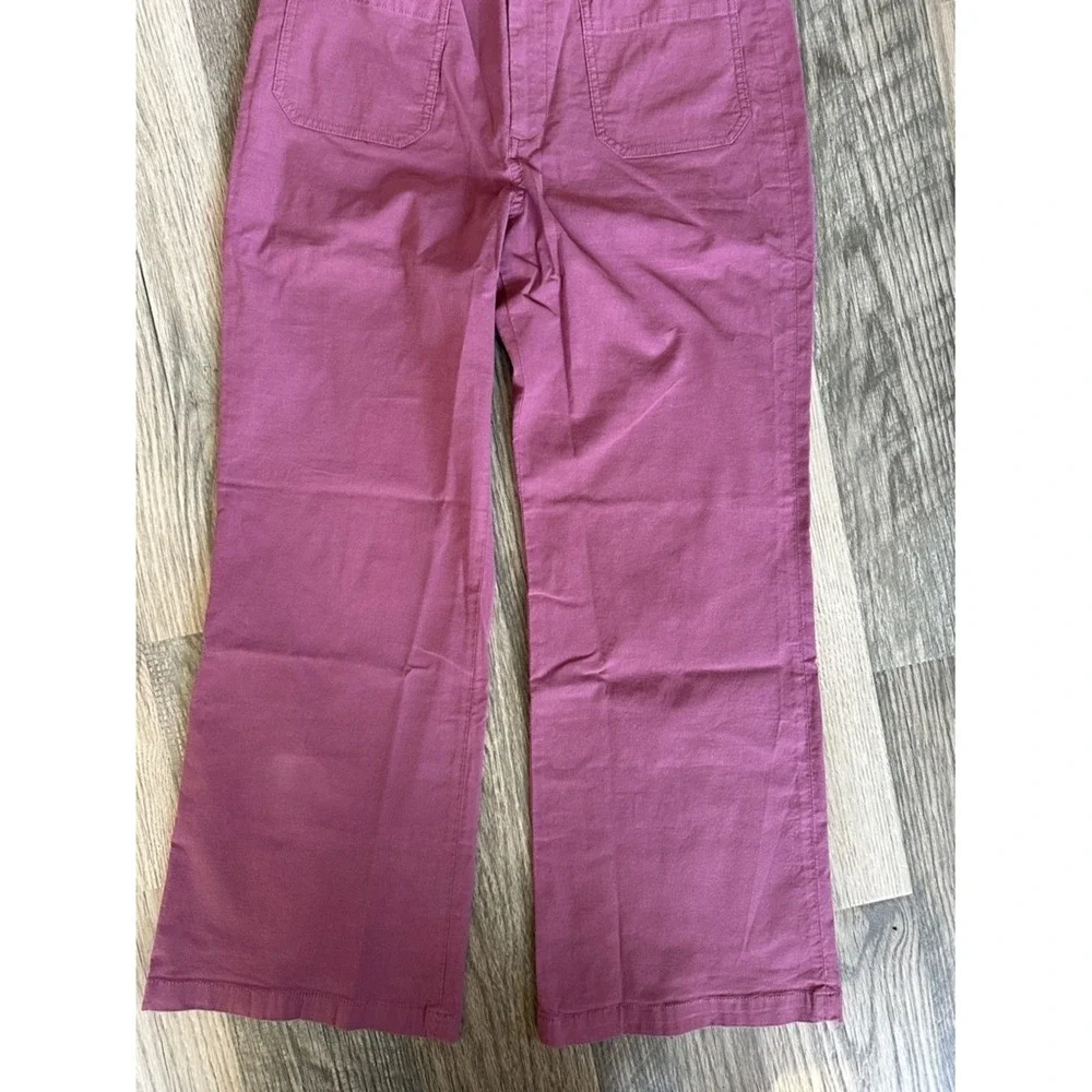 J. Crew NWT patch pocket Cotton Lizzie Pant dark pink women's size 31P petite